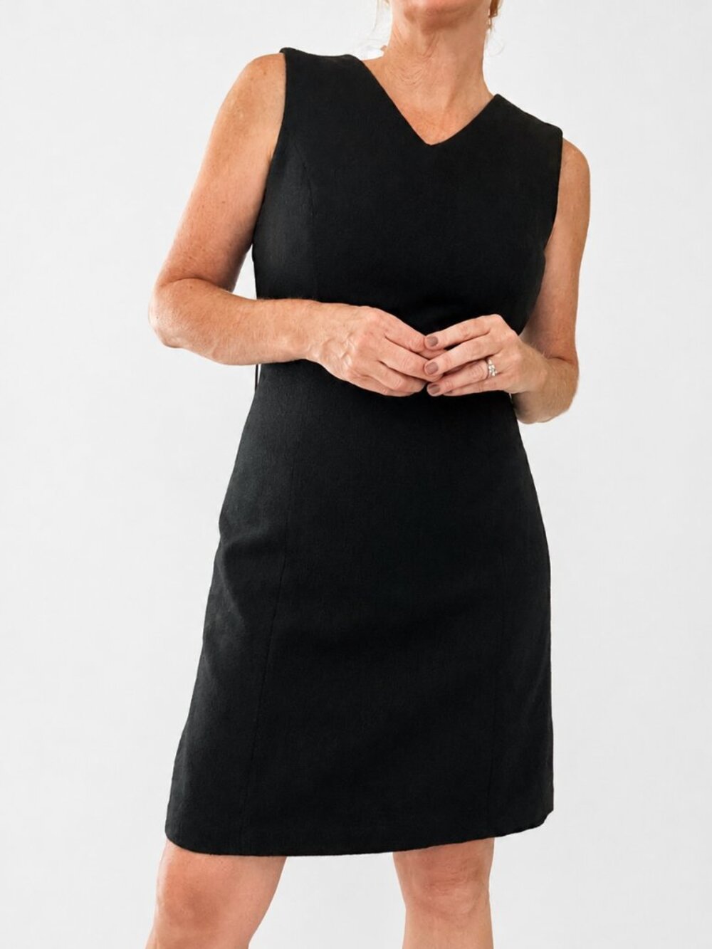 Vintage GAP Recycled Wool Sheath Dress Modern Size 6 Knee Length Twee Prep Fall